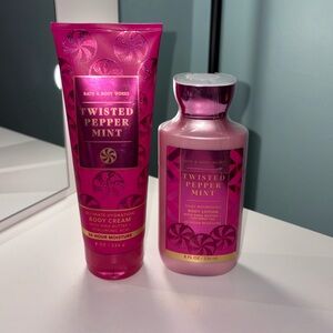 Bath & Body Works Twisted Pepper Mint Body Care Duo